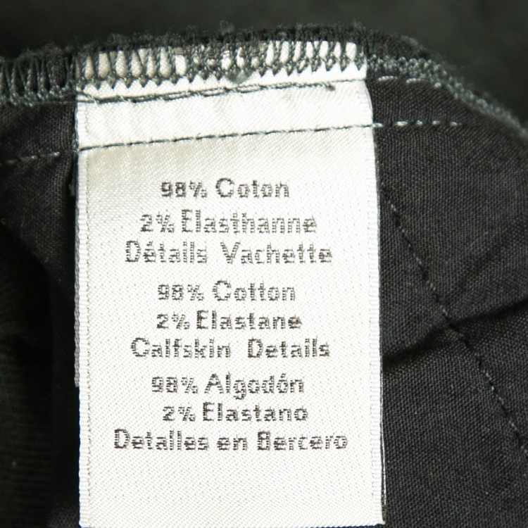Pre Owned Hermes Dark Green Denim Jeans L Waist 33"