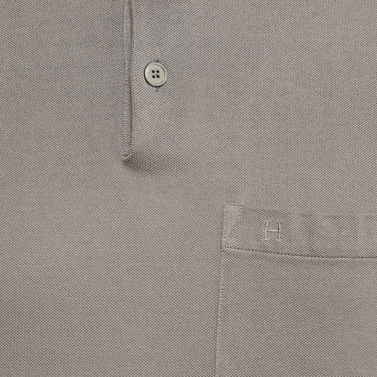 Pre Owned Hermes Grey Cotton Pique Polo T-Shirt S