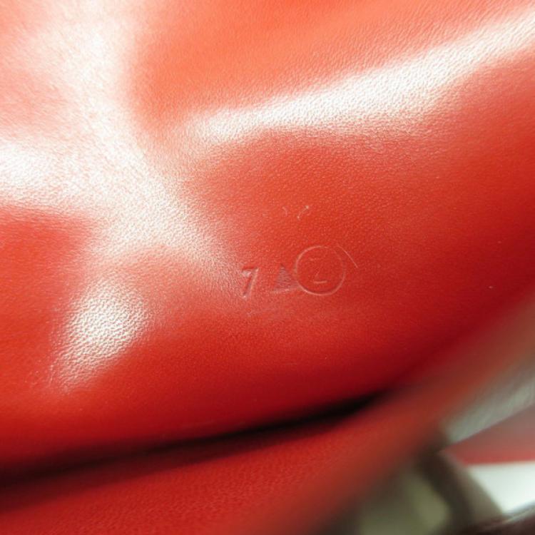 Pre Owned Hermes Red Box Calf Leather Herakles Long Wallet