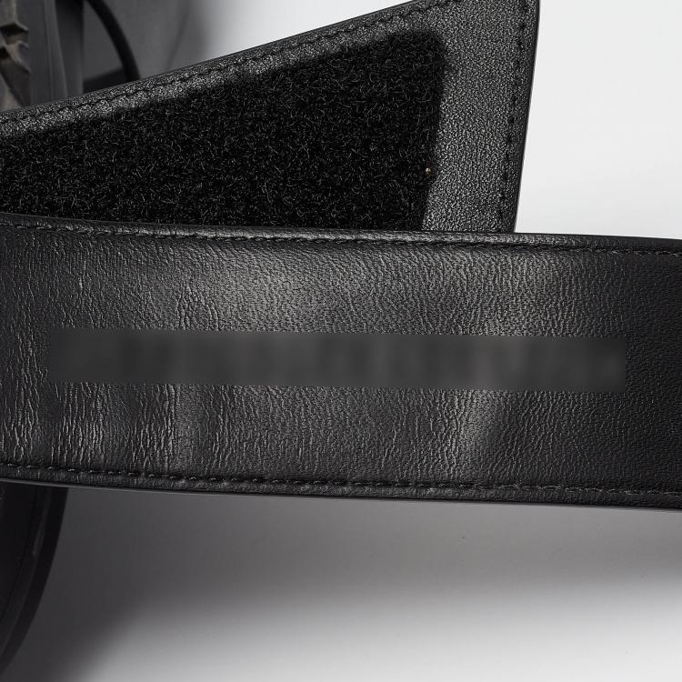 مملوكة مسبقًا Hermes Black Leather Chypre Sandals Size 45