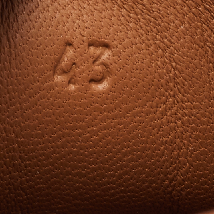Pre Owned Hermes Tan Leather Day Sneakers Size 43