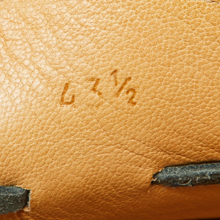 Pre Owned Hermes Green Suede Bow Accents Loafers Size 43.5