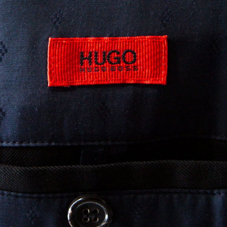 Pre Owned Hugo by Hugo Boss Black Wool Tailored Alkoso Blazer XL