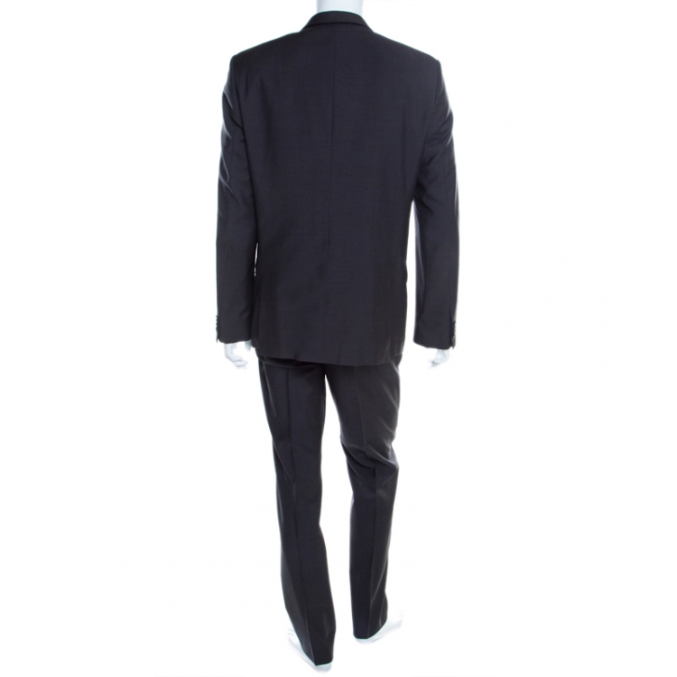 Pre Owned Hugo By Hugo Boss Grey Wool Slim Fit Alim/Himens Suit XL