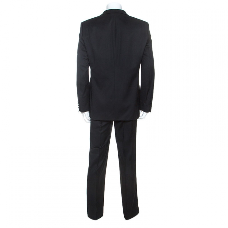 Pre Owned Hugo Boss Black Wool Cary Grant Super 110 Tuxedo XL