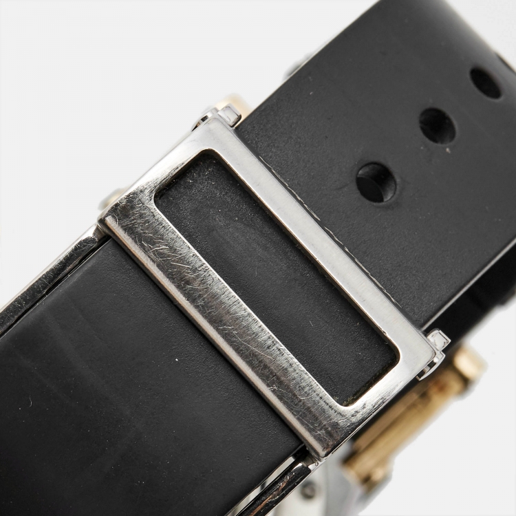 Pre Owned Hysek Black 18K Rose Gold Stainless Steel Rubber Abyss Explorer AB06 Men's Wristwatch 44 mm