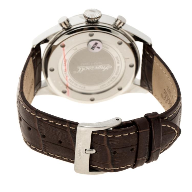 Pre Owned Ingersoll Black Stainless Steel Compton Men's Wristwatch 46MM