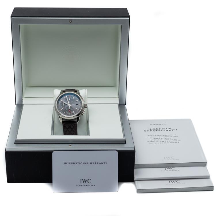Pre Owned IWC Grey Slate Dial Ingenieur Special Edition To 750 Piece Steel Men'S Watch 42MM