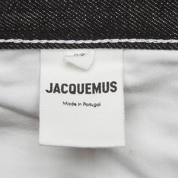 Pre Owned Jacquemus Black Denim Le de Nîmes Meunier Wide-Leg Jeans S Waist 29"