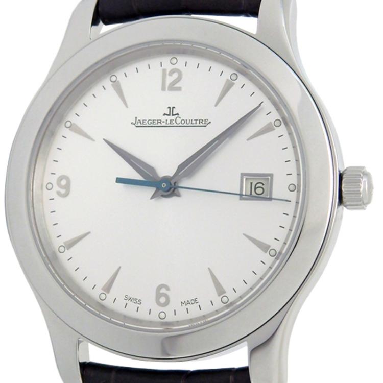 Pre Owned Jaeger LeCoultre Silver Stainless Steel Master Control Men's Wristwatch 40MM