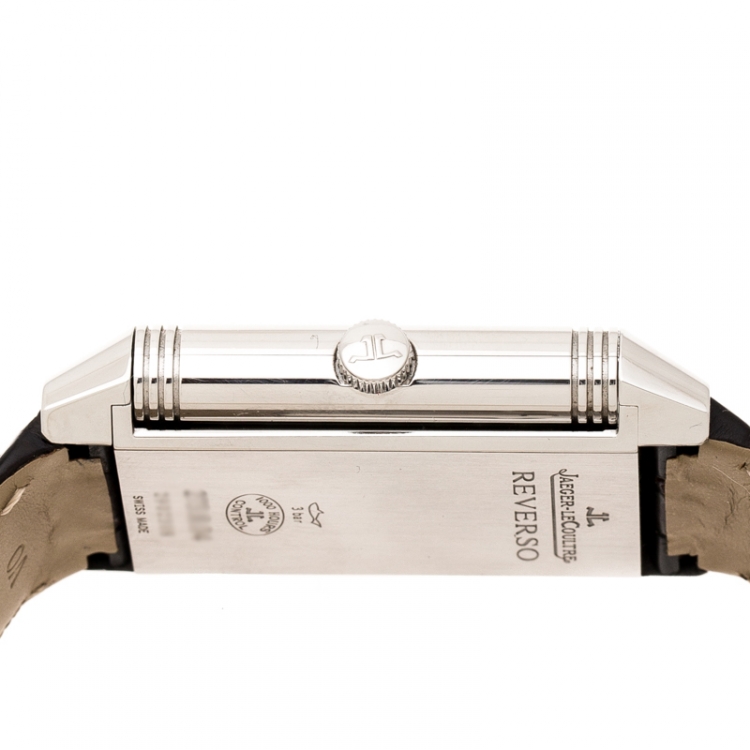 Pre Owned  Jaeger LeCoultre Silver Stainless Steel Grande Reverso 273.8.04 Men's Wristwatch 30 mm