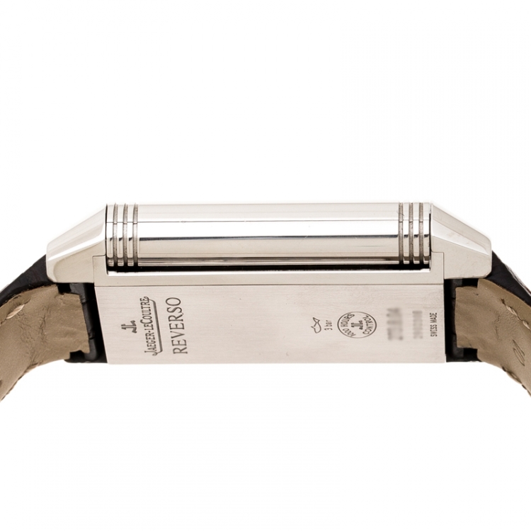 Pre Owned  Jaeger LeCoultre Silver Stainless Steel Grande Reverso 273.8.04 Men's Wristwatch 30 mm