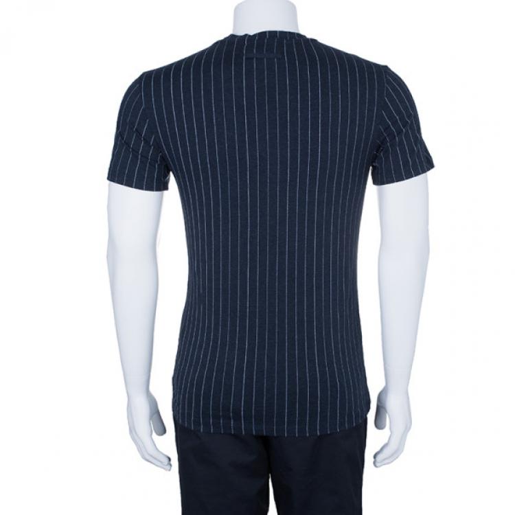 Pre Owned Jean Paul Gaultier Mens Pinstriped T-Shirt S
