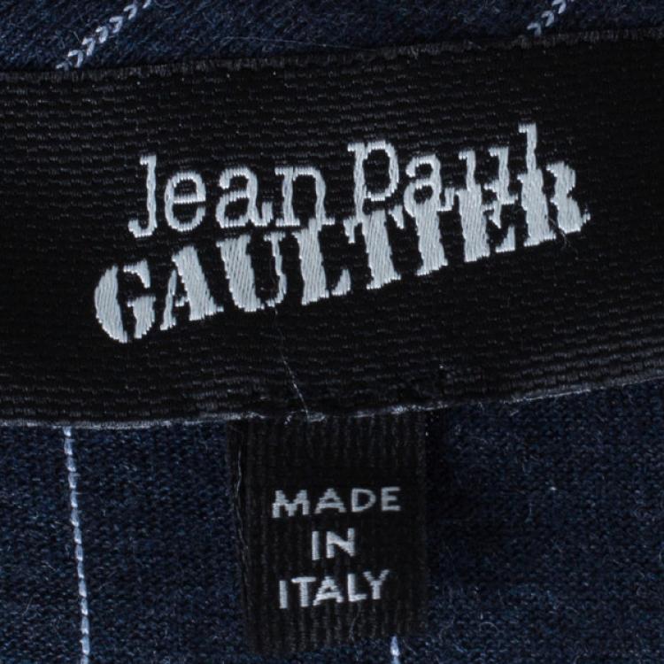 Pre Owned Jean Paul Gaultier Mens Pinstriped T-Shirt S