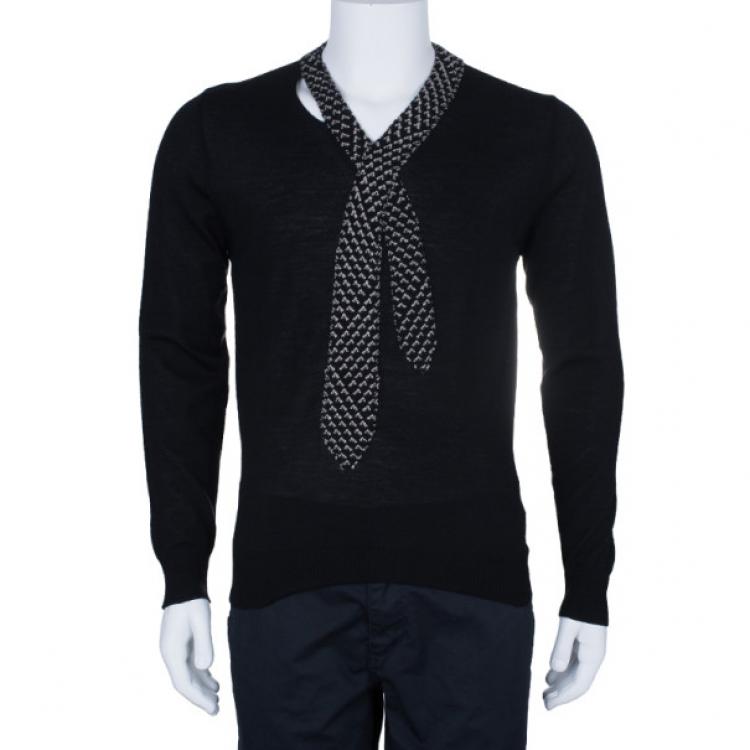 Pre Owned Jean Paul Gaultier Mens Knit Tie Sweater S