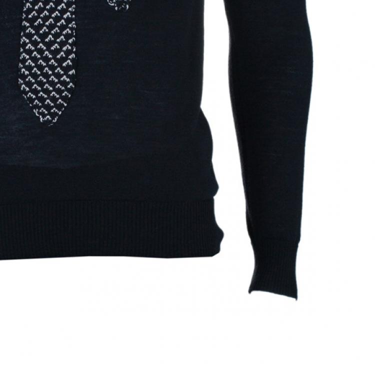 Pre Owned Jean Paul Gaultier Mens Knit Tie Sweater M