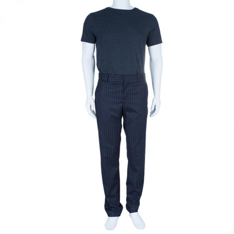 Pre Owned Jean Paul Gaultier Mens Pinstriped Trousers M