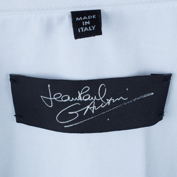 Pre Owned Jean Paul Gaultier White Men's Shirt L