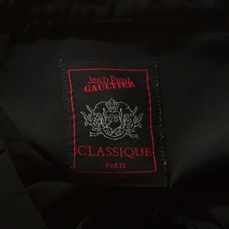 Pre Owned Jean Paul Gaultier Black Wool Lightweight Cargo Trousers XL 