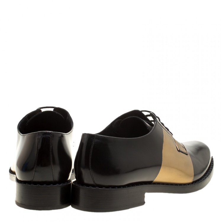 Pre Owned Jimmy Choo Two Tone Leather Alaric Lace Up Derby Size 43