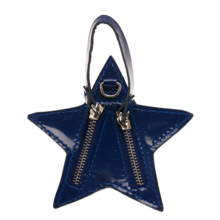 Pre Owned Jimmy Choo Blue Patent Star Pouch