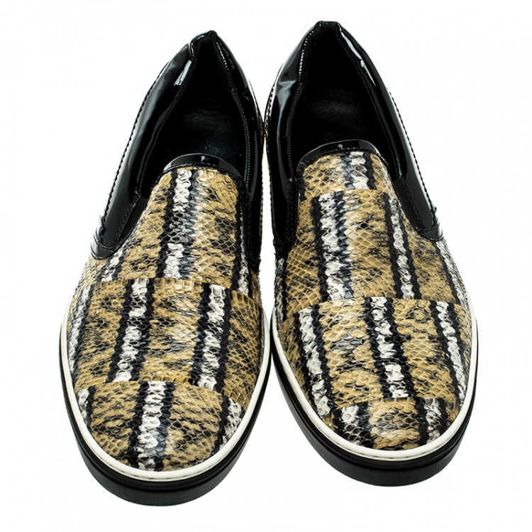 Pre Owned Jimmy Choo Multicolor Python Slip On Sneakers Size 43