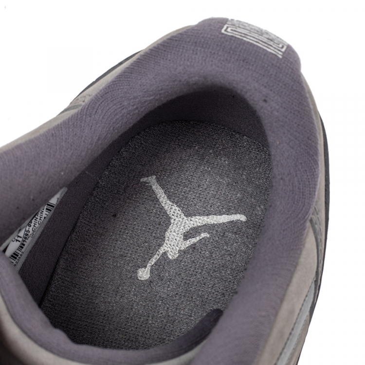 Pre Owned Jordan Cool Grey Patent Leather And Nubuck Leather Air Jordan 11 Retro Sneaker Size 46