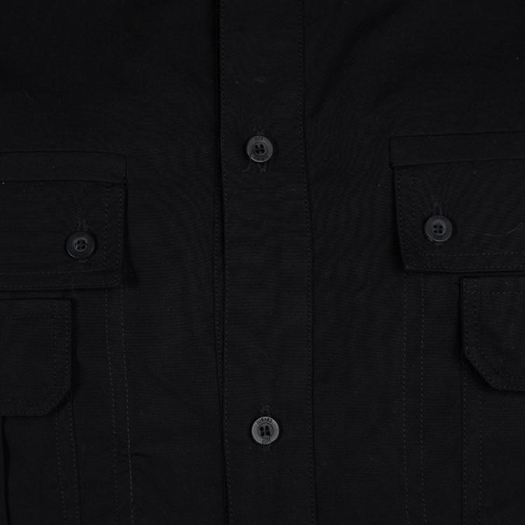 Pre Owned Just Cavalli Black Cotton Contrast Collar Long Sleeve Button Front Shirt M