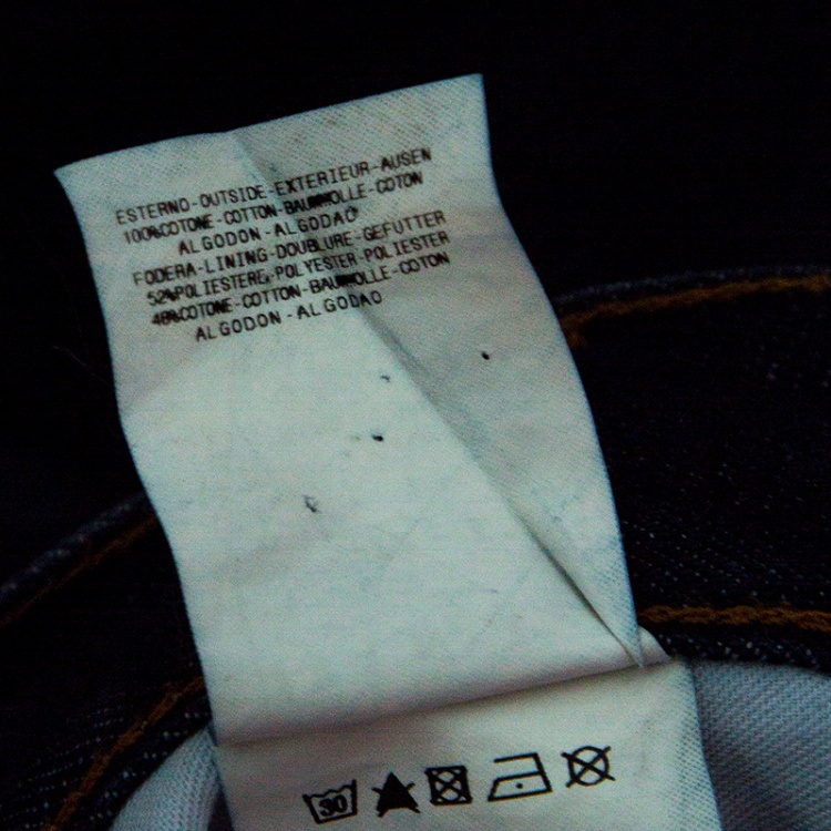 Pre Owned Just Cavalli Indigo Dark Wash Faded Effect Distressed Denim Jeans XXL