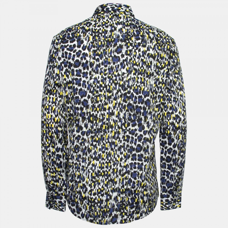 مملوكة مسبقًا Just Cavalli Multicolour Printed Cotton Button Front Shirt XL