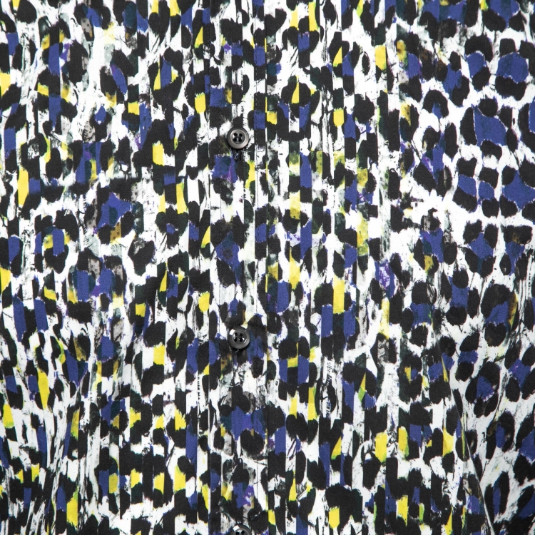 مملوكة مسبقًا Just Cavalli Multicolour Printed Cotton Button Front Shirt XL