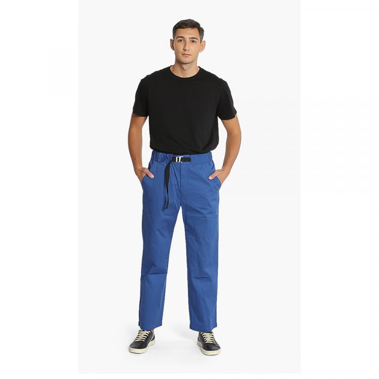 Pre Owned Kenzo Blue Straight Leg Belted Pants L (34)