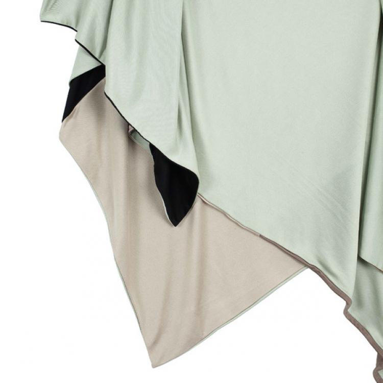 Pre Owned Kenzo Block Print Poncho Jacket