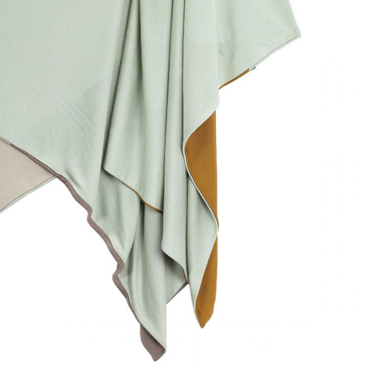 Pre Owned Kenzo Block Print Poncho Jacket