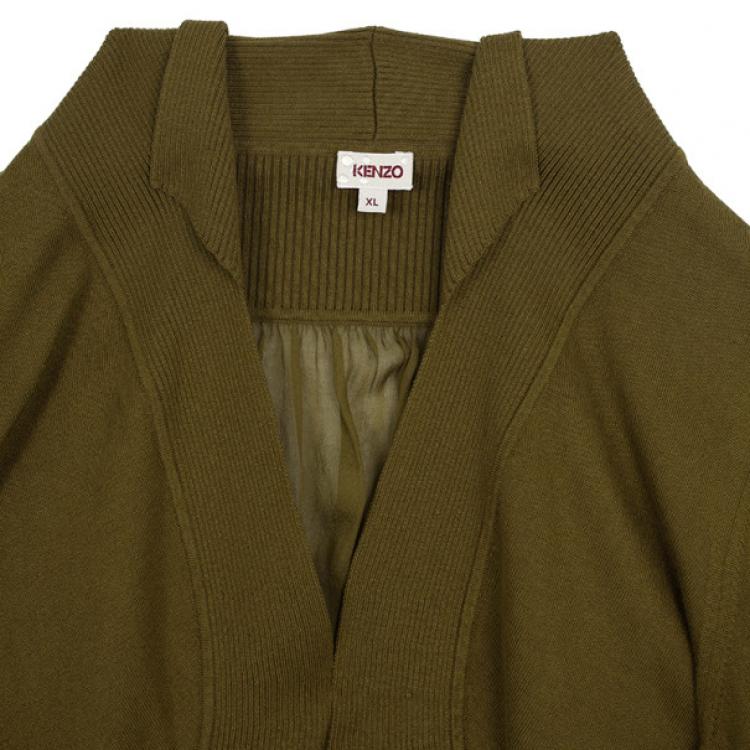 Pre Owned Kenzo Olive Green Bolero XL