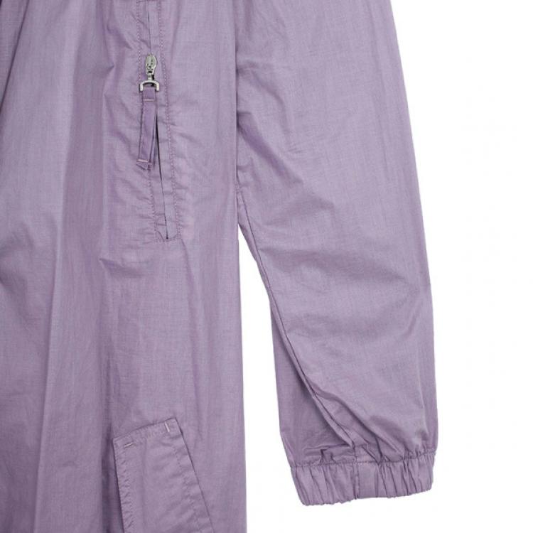Pre Owned Kenzo Lilac Parka Style Trench Coat L