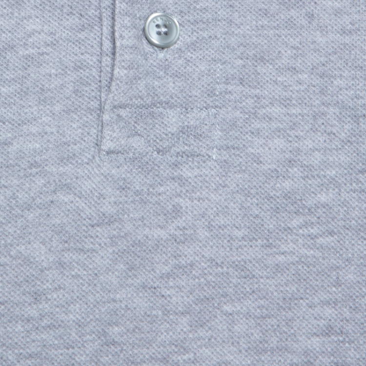 Pre Owned Kenzo Grey Cotton Contrast Trim Tiger Crest Polo T-Shirt L
