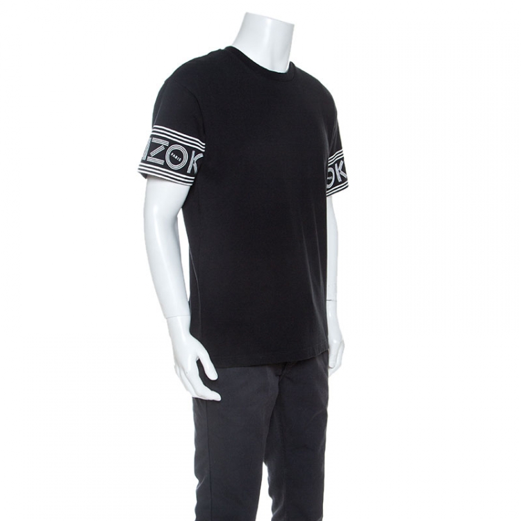 Haringen Aanpassingsvermogen embargo Kenzo Black Logo Printed Cotton Short Sleeve T-Shirt L Kenzo | TLC