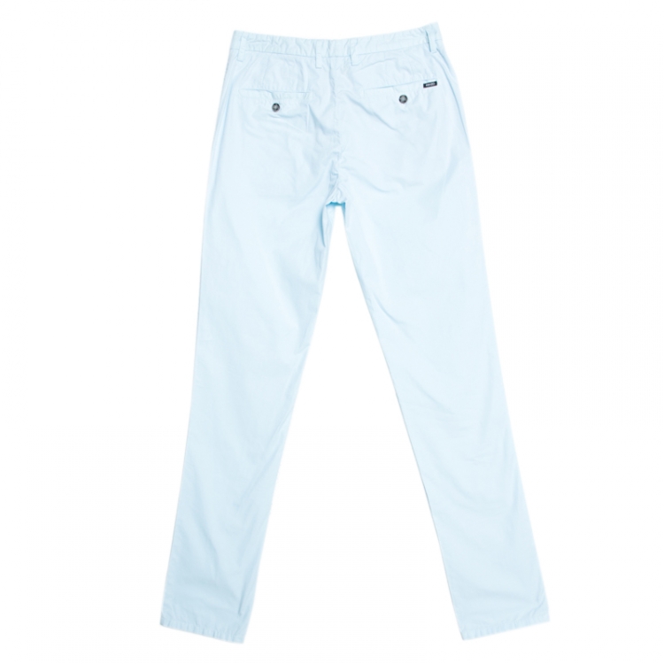 مملوكة مسبقًا Kenzo Light Blue Cotton Collection Fit Trousers S
