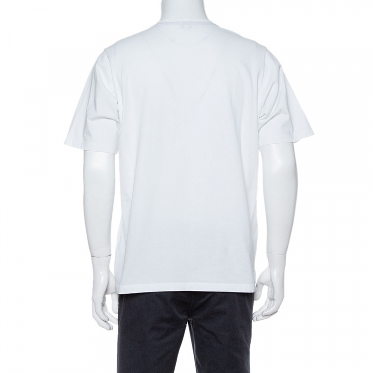Pre Owned Kenzo White Cotton Jersey Tiger Print Crew Neck T-Shirt S
