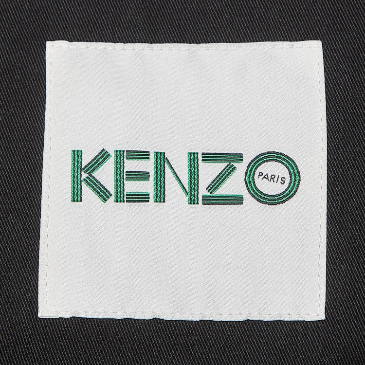 مملوكة مسبقًا Kenzo Black Gabardine Hooded Jacket XL