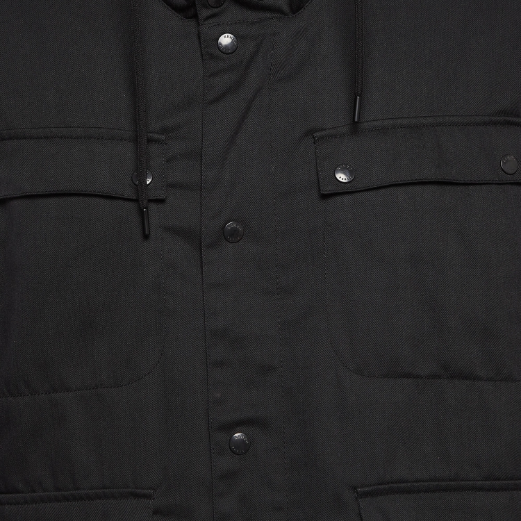 مملوكة مسبقًا Kenzo Black Gabardine Hooded Jacket XL