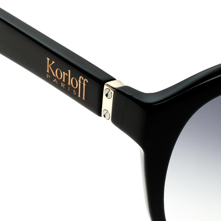 Pre Owned Korloff Black/Grey Gradient KOR2017 Wayfarer Sunglasses
