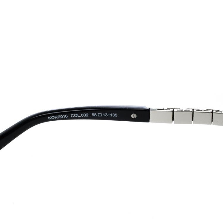 Pre Owned Korloff Silver Mirror KOR2016 Aviator Sunglasses