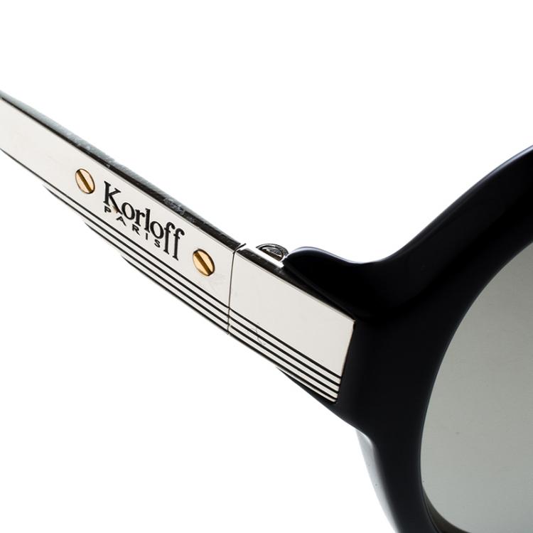 Pre Owned نظارة شمسية كرولوف أفياتور KOR2034 فضية وسوداء عاكسة