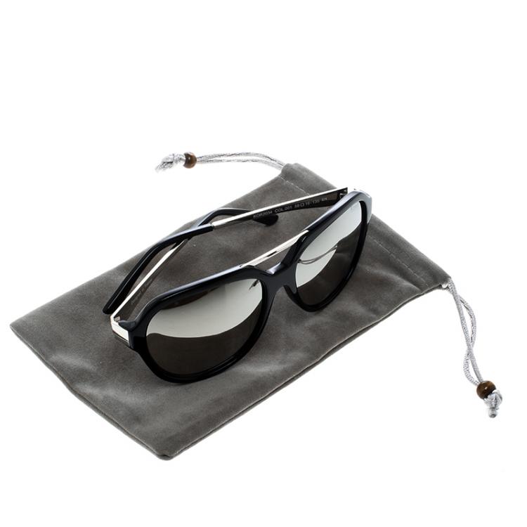 Pre Owned نظارة شمسية كرولوف أفياتور KOR2034 فضية وسوداء عاكسة