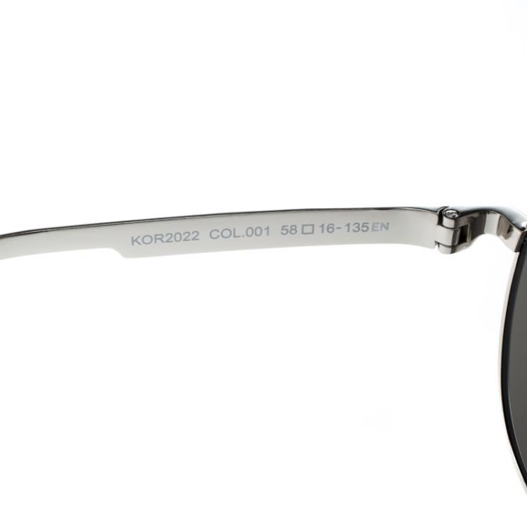 Pre Owned Korloff Silver Mirror KOR2026 Aviator Sunglasses