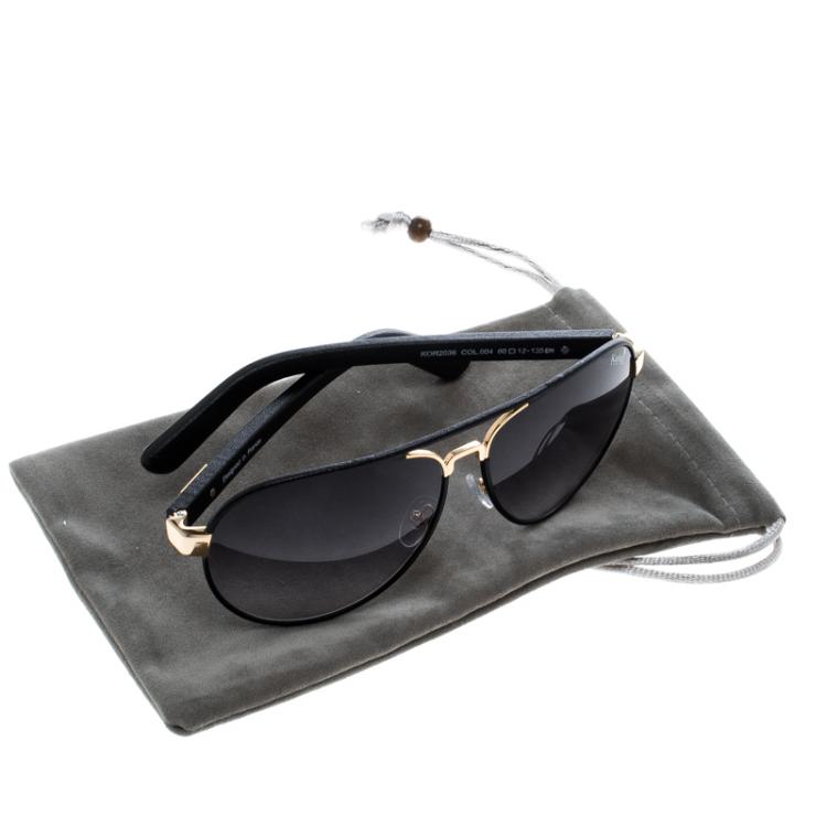 Pre Owned Korloff Black Gradient KOR2036 Aviator Sunglasses