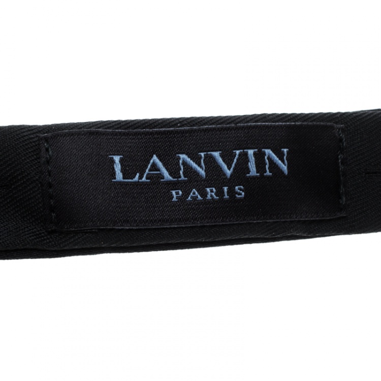 Pre Owned Lanvin Black Silk Classic Bow Tie