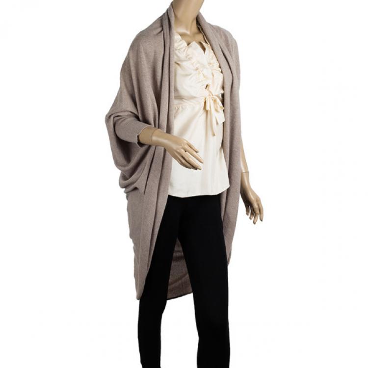 Pre Owned Lanvin Cashmere Draped Cardigan S